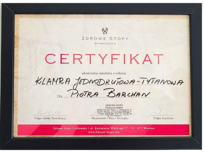 Kwalifikacje podologa Piotra Barchana-8